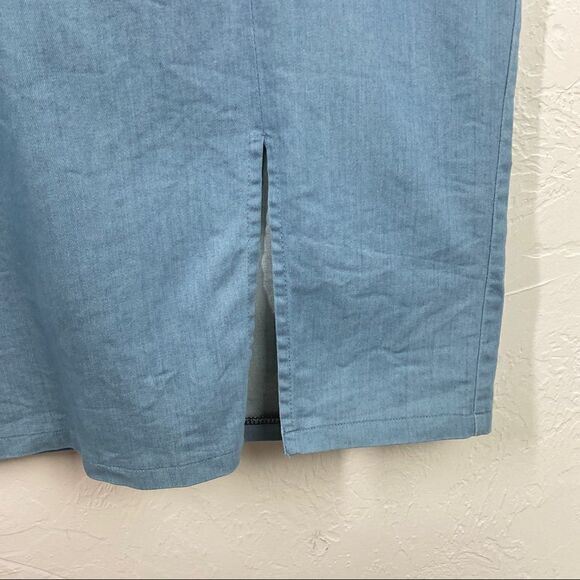 Lulus Blue Chambray Sleeveless Mini Dress Small - Picture 3 of 6